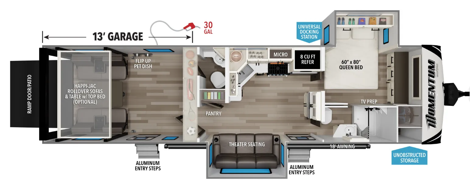2026 Grand Design Momentum G-Class 31G - Floor plan
