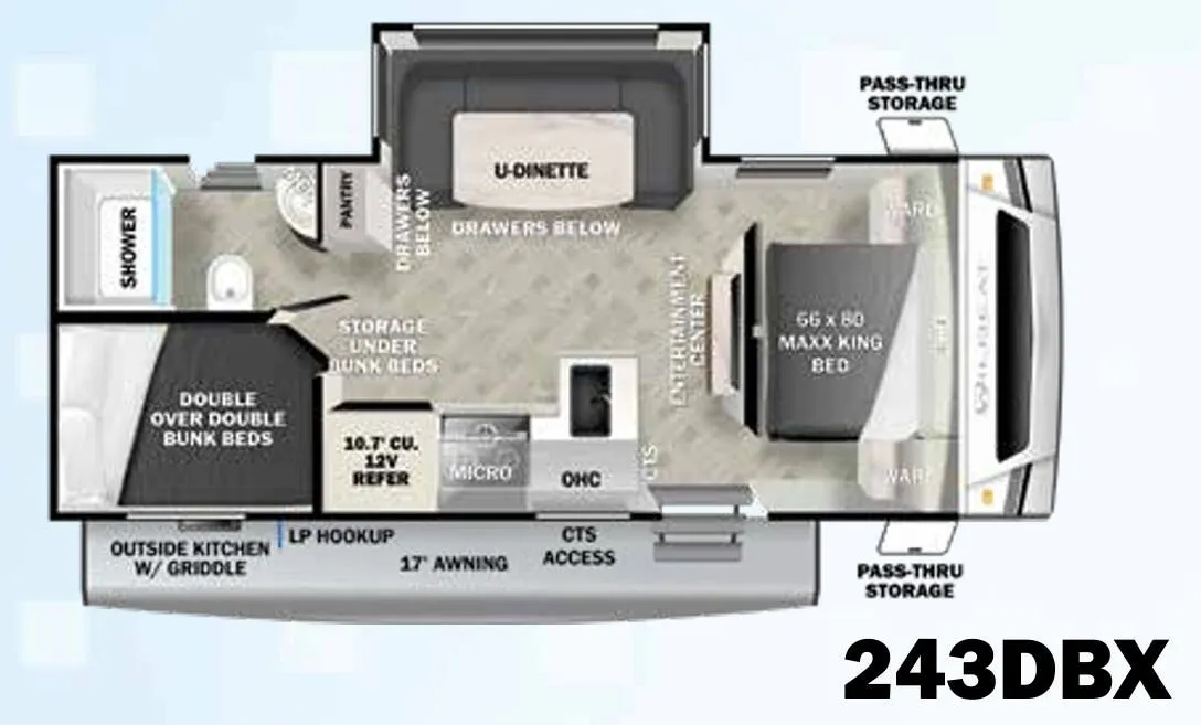 Forest River Wildcat Maxx 243DBX floor plan