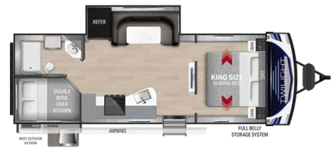 Cruiser RV Twilight Signature 25BH floor plan