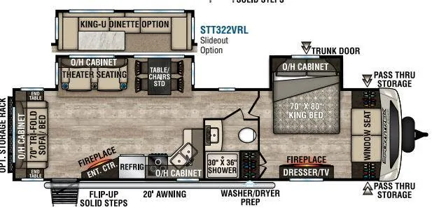 Venture RV SportTrek Touring Edition STT322VRL floor plan
