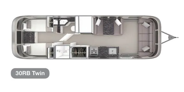 Airstream Classic 30RB Twin floor plan