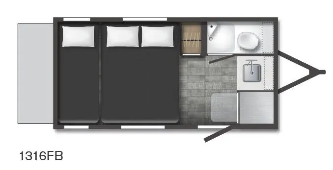 Winnebago HIKE 100 1316FB floor plan