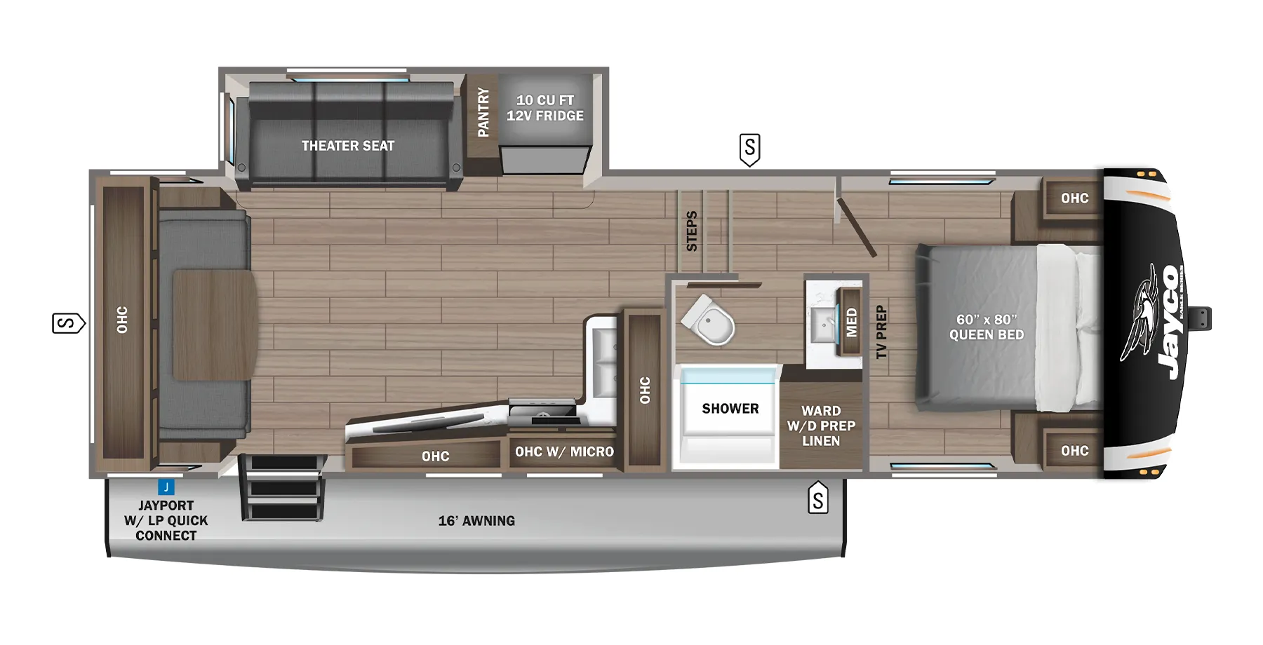 Jayco Eagle HT 26RU floor plan