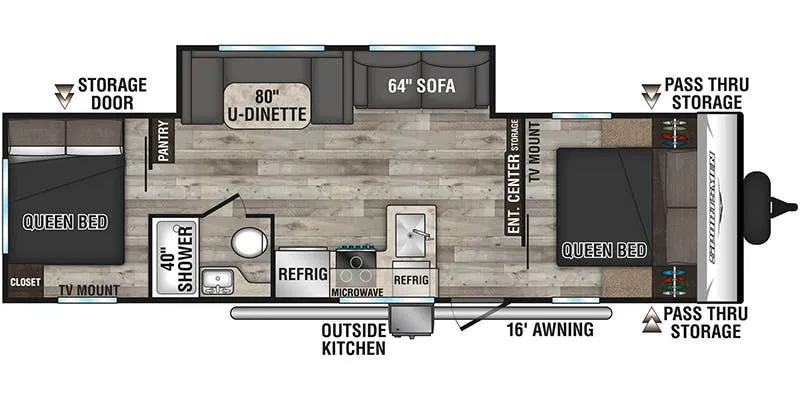 K-Z Sportsmen SE 301DBSE floor plan