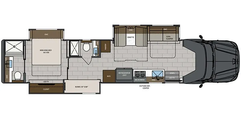 Renegade RV XL X45BBC floor plan