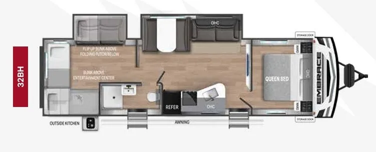 Cruiser RV Embrace 32BH floor plan