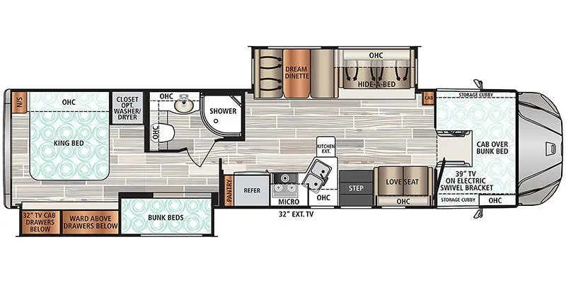 Dynamax Corp Force HD 37BHHD floor plan