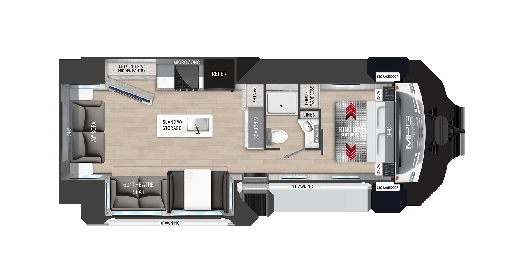 Cruiser RV MPG 3010RL floor plan