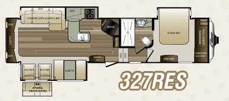 Keystone Cougar 327RES floor plan