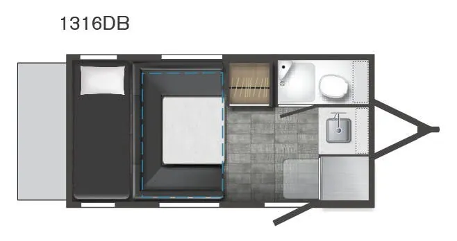 Winnebago HIKE 100 FLX 1316DB floor plan