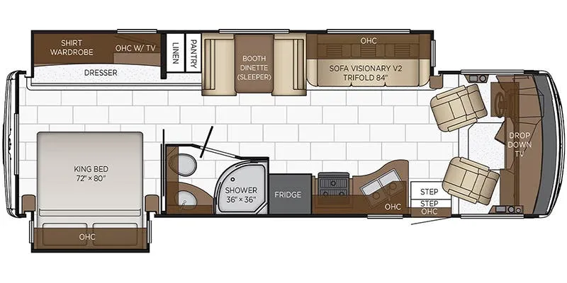 Newmar Bay Star 3124 floor plan