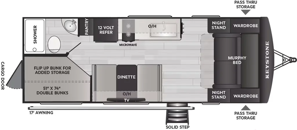 2026 Keystone Passport Classic 214BHC floor plan