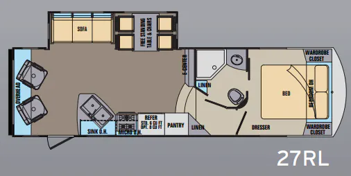 Shasta Phoenix 27RL floor plan