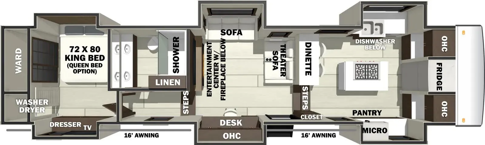 2027 Forest River RiverStone 421FK - Floor plan