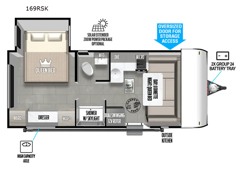 2024 Forest River Salem FSX 169RSK — Floor plan