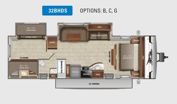 Jayco Jay Flight 32BHDS floor plan