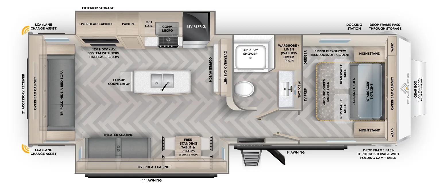 Ember RV Touring Edition 29MRS floor plan