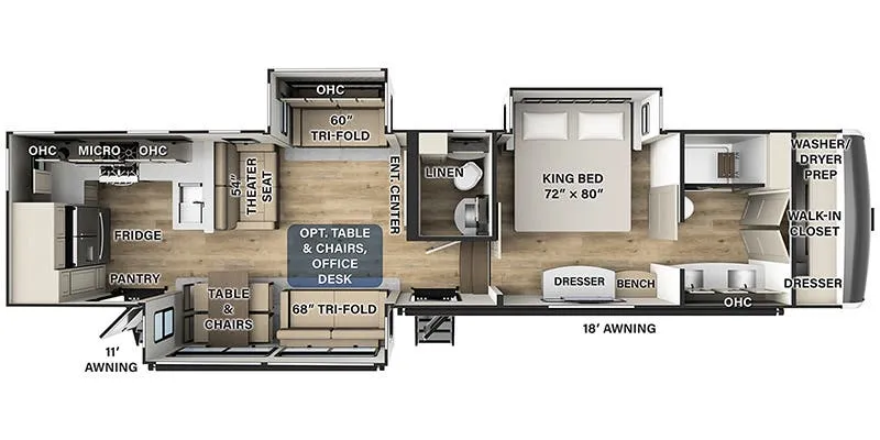 Forest River Flagstaff Elite F384RK floor plan