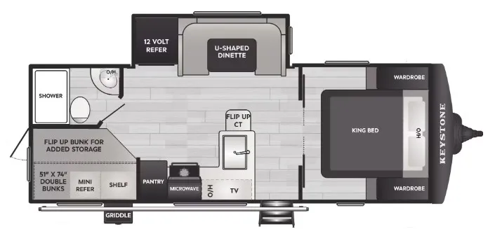 2027 Keystone Passport 229BH floor plan
