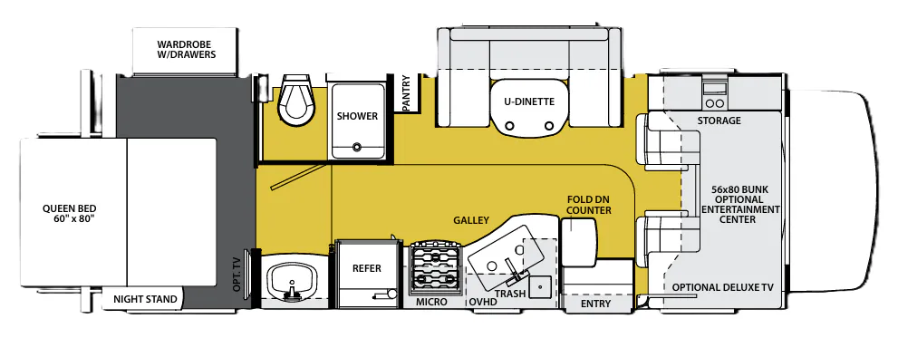 Forest River Sunseeker 2500TS floor plan