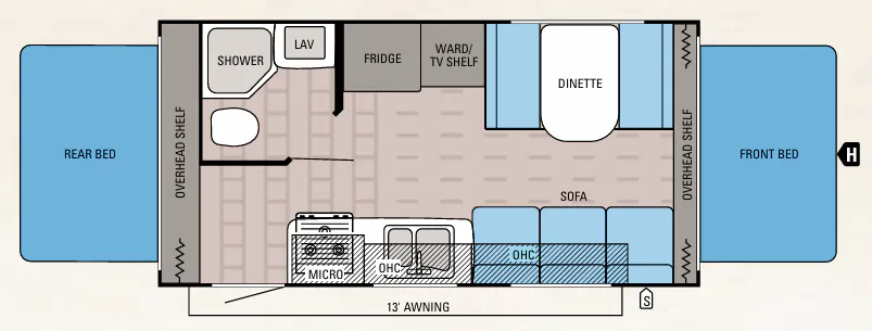 Jayco Jay Feather X19H floor plan