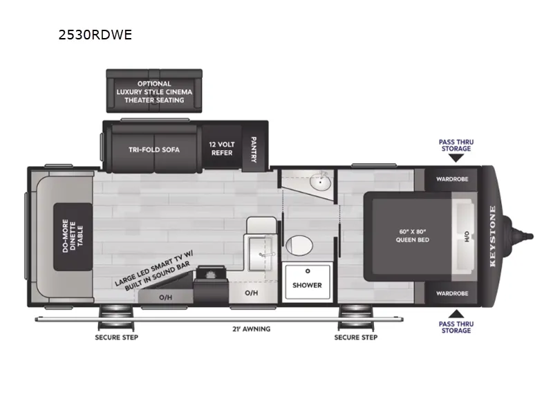2026 Keystone Bullet Crossfire 2530RDWE - Floor plan