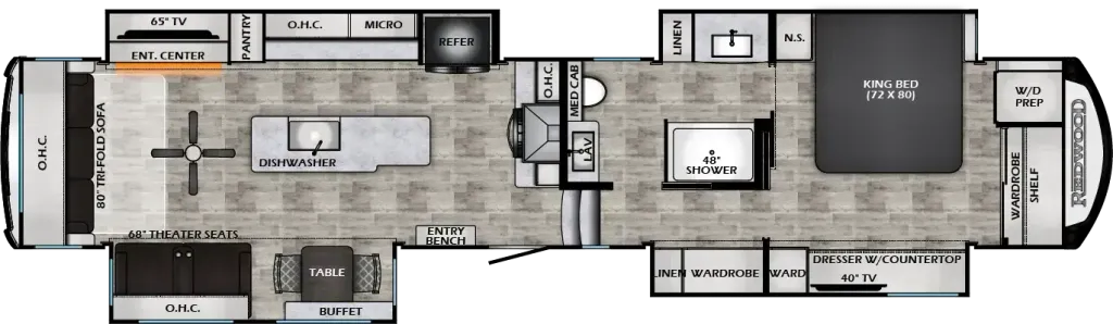 2027 Crossroads RV Redwood 412GK floor plan
