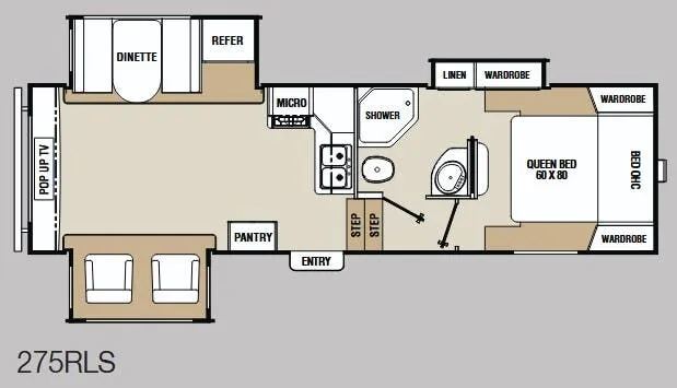 Coachmen Chaparral Lite 275RLS floor plan