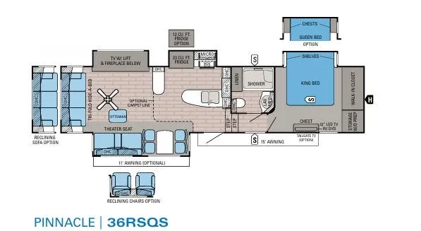 Jayco Pinnacle 36RSQS floor plan