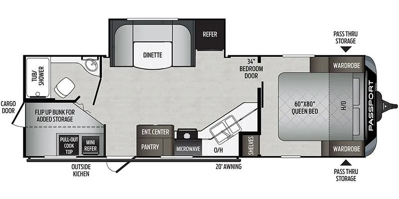 Keystone Passport Grand Touring 2600BH GT floor plan