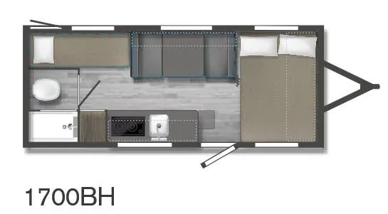 Winnebago Micro Minnie 1700BH floor plan
