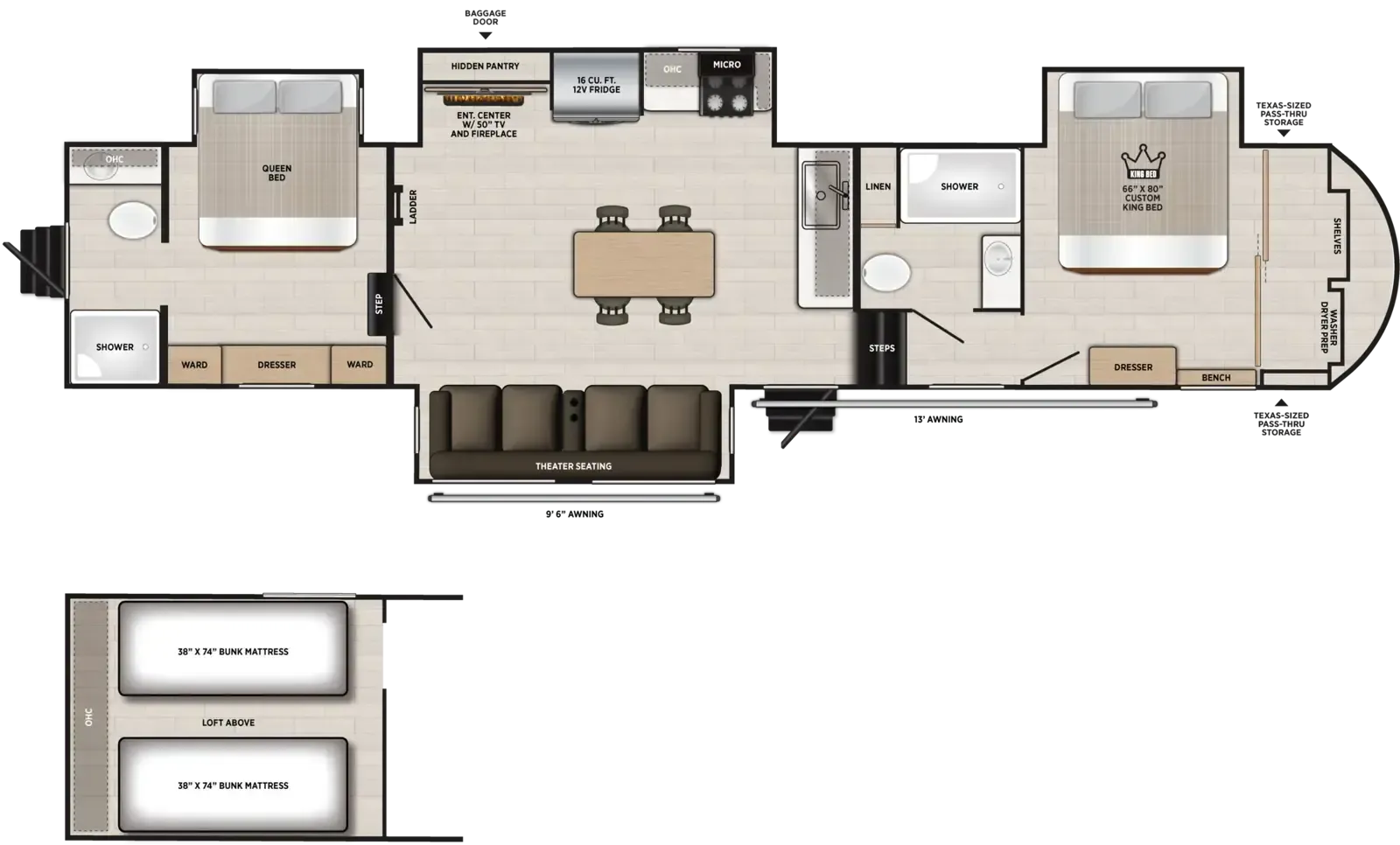 Forest River Salem Hemisphere 376FAM floor plan