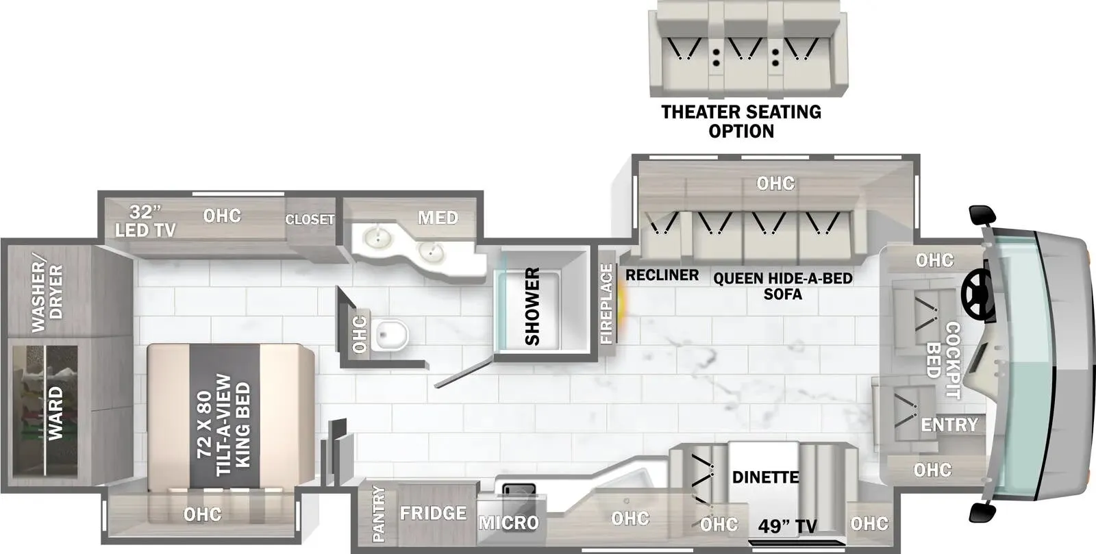 Forest River Berkshire XL 37A floor plan