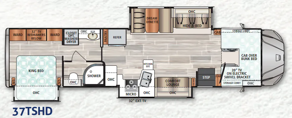 Dynamax Corp Force HD 37TS HD floor plan