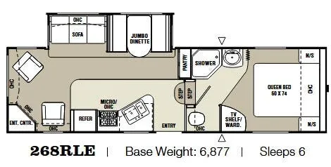 2009 Coachmen Chaparral Lite 268RLE - Floor plan