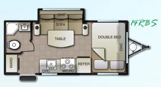 Pacific Coachworks Econ 14RBS floor plan