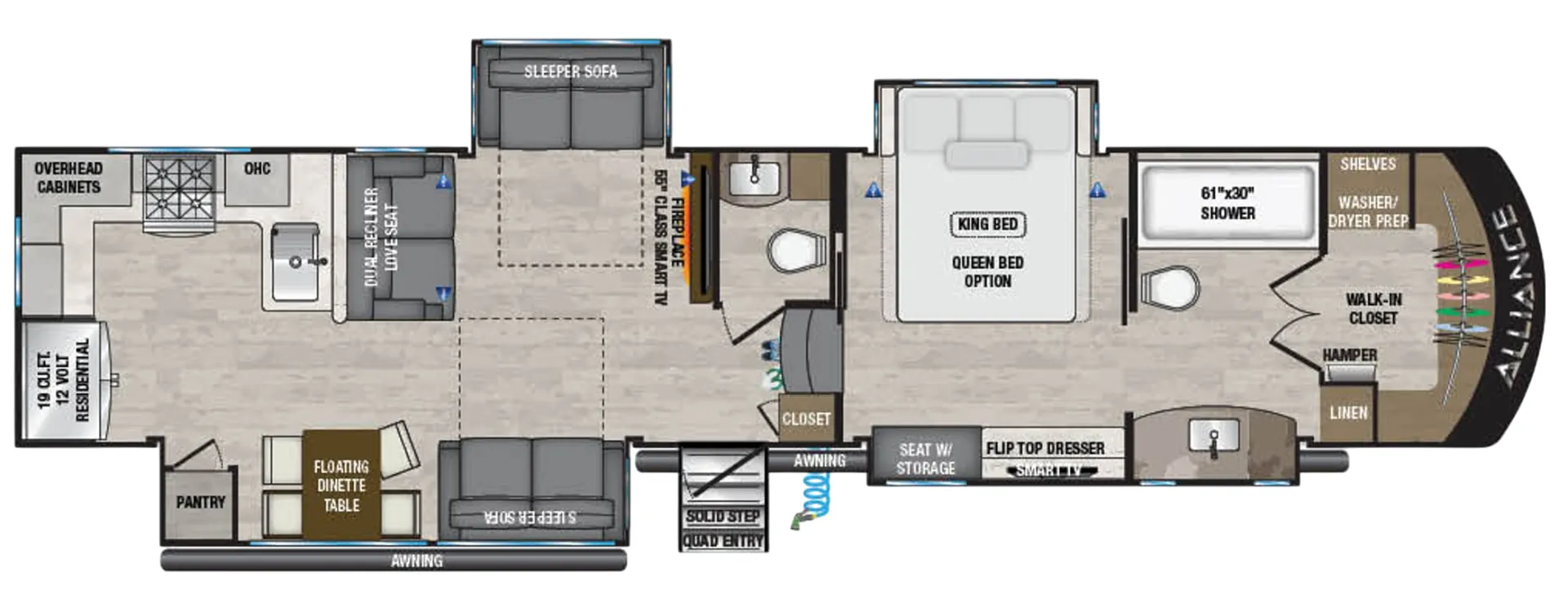 2023 Alliance RV Paradigm 382RK - Floor plan