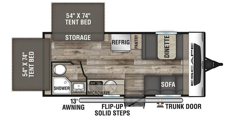 K-Z Escape E180RBT floor plan
