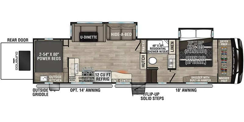 K-Z Durango D311BHD floor plan