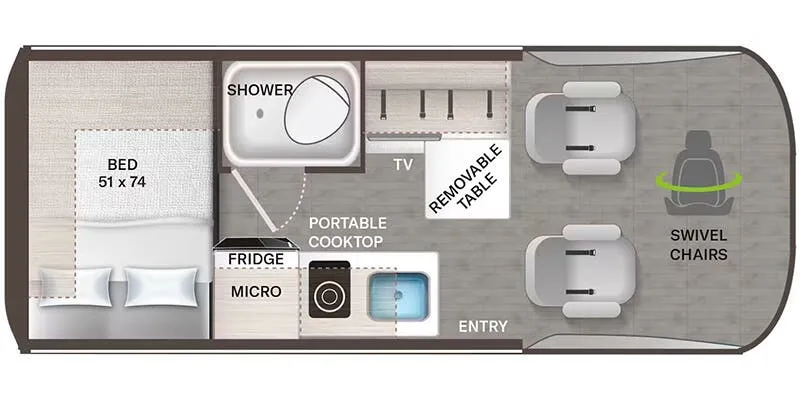 2025 Thor Motor Coach Tranquility 19M - Floor plan
