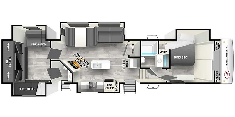 Forest River Wildcat 37BEST floor plan