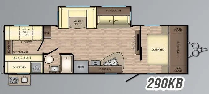 CrossRoads Zinger 290KB floor plan