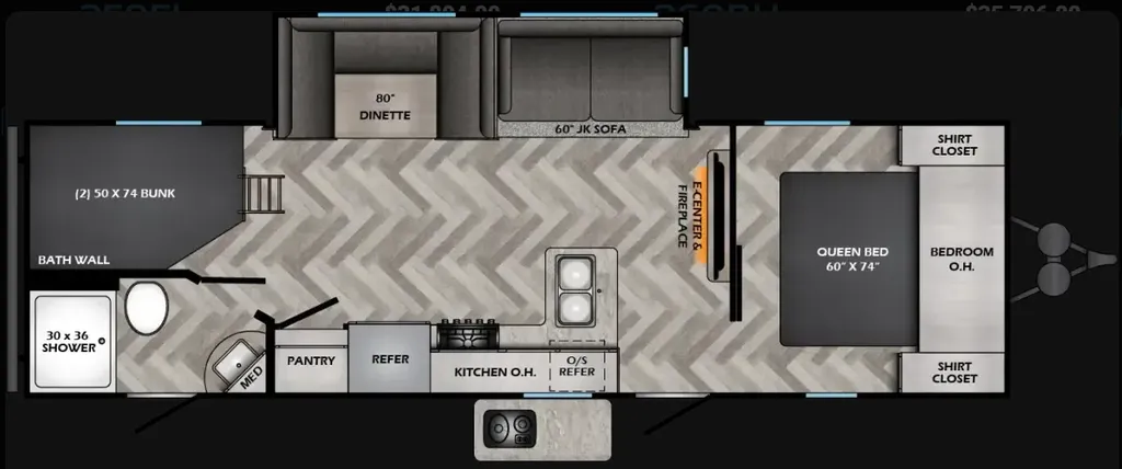 2025 CrossRoads Zinger 270BH floor plan