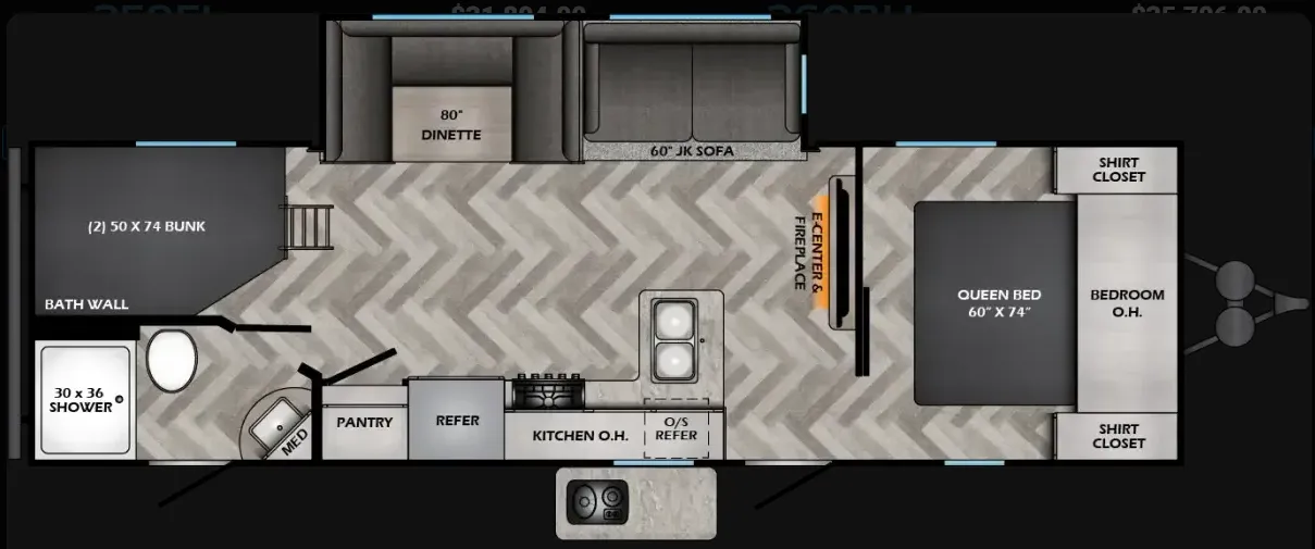 CrossRoads Zinger 270BH floor plan