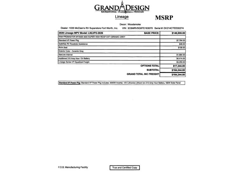 2026 Grand Design Lineage Series VP LVP2 - Photo 4
