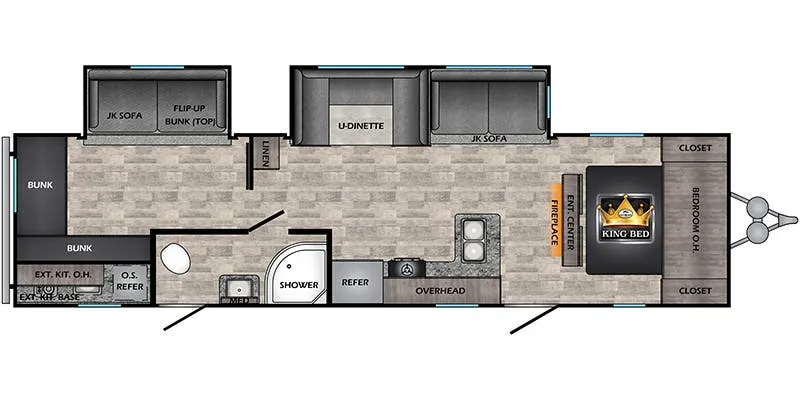 2021 CrossRoads Volante VL32SB - Floor plan