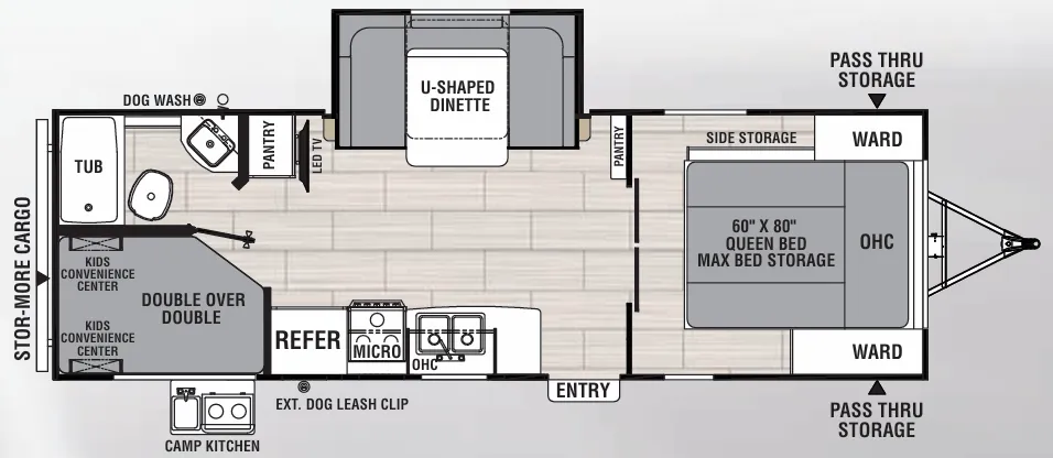 Coachmen Spirit XTR 2549BHX floor plan