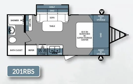 Forest River Surveyor 201RBS floor plan