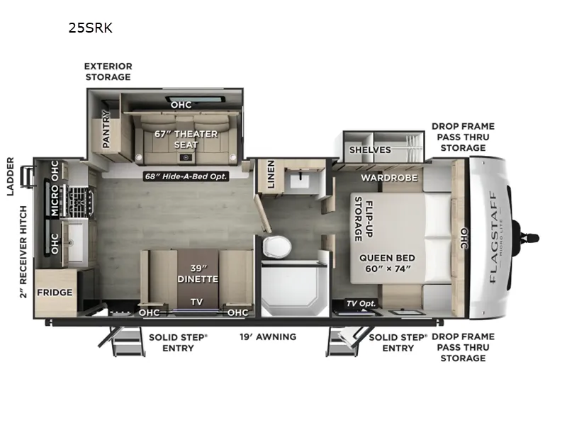 2026 Forest River Flagstaff Micro Lite 25SRK floor plan