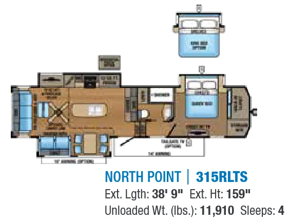 Jayco North Point 315RLTS floor plan